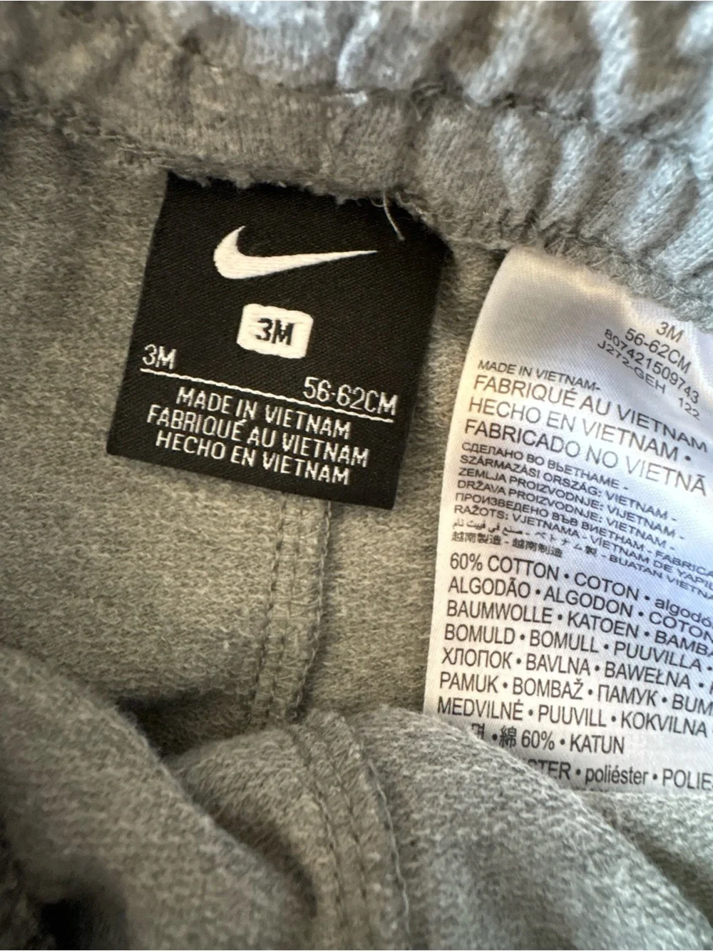 Nike Blue & Navy Baby Baseball Bodysuit with Gray Joggers